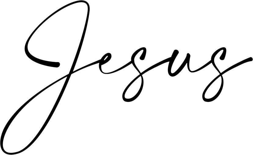 the word jesus in cursive